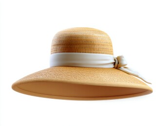 编织卡通宽檐草帽