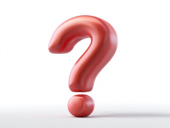 红色立体问号标志