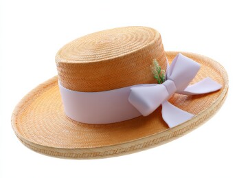 编织卡通宽檐草帽