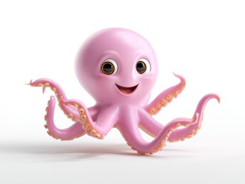 卡通章鱼形象生动可爱