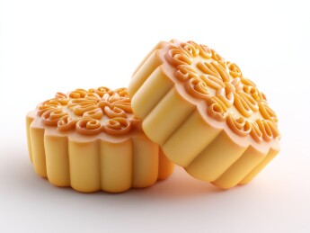 精美月饼特写展示