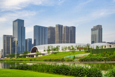 杭州国际博览中心城市风光实拍
