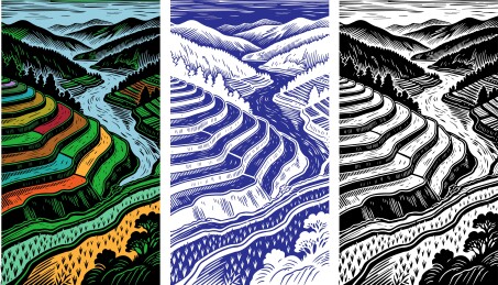 山水插图设计