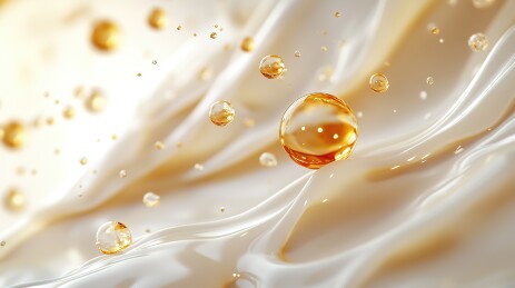 3D金色液滴护肤背景