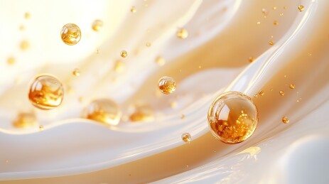 3D金色液滴护肤背景