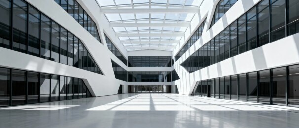 现代建筑内部空旷大厅