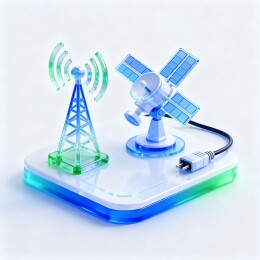 卫星通信信号科技场景主视觉