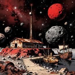 太空废土港口科幻场景主视觉