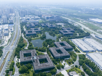 成都华为高新西区办公园区航拍全景