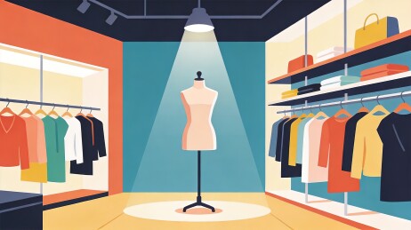 服装店室内陈列人体模型挂架展示
