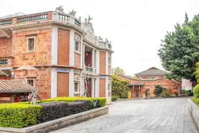 闽南泉州古厝 传统红砖民居建筑 