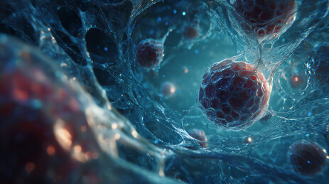 微观细胞结构艺术渲染图