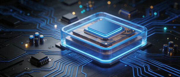 层芯片透明封装 3D 结构图