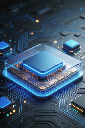 层芯片透明封装 3D 结构图