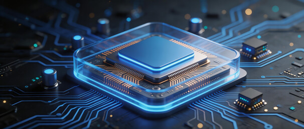 层芯片透明封装 3D 结构图