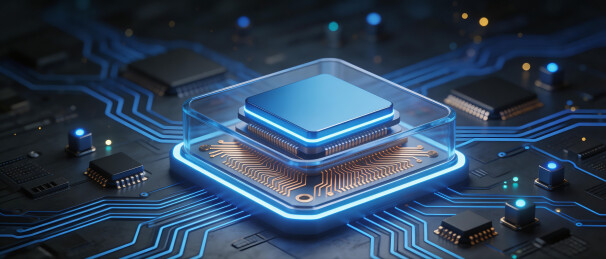 层芯片透明封装 3D 结构图