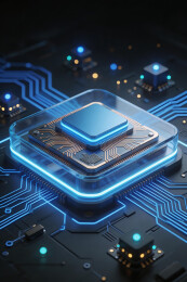 层芯片透明封装 3D 结构图