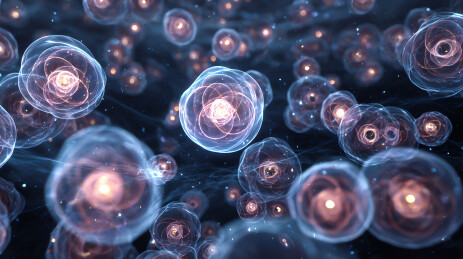 微观宇宙粒子发光场景