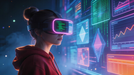 元宇宙霓虹VR少女