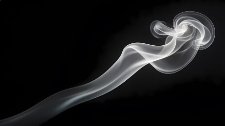 白烟升腾 黑底空灵