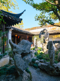 江南园林太湖石景观