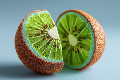 切开的猕猴桃海绵奇异果3D卡通立体水果