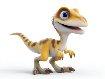 卡通迅猛龙恐龙形象