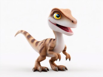 卡通迅猛龙恐龙形象