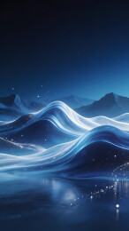 蓝白光波映星夜