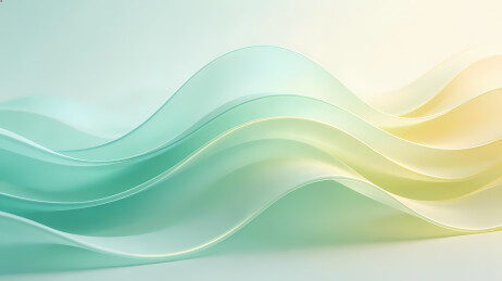 青绿渐变波浪曲面