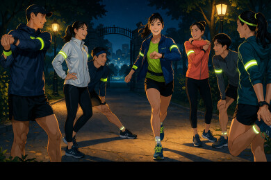 夜跑俱乐部出发