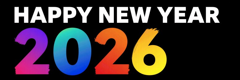 2026新年彩色艺术字设计