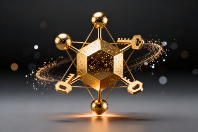 多面体密钥科技金融主视觉