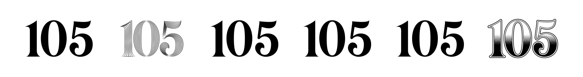 105周年庆数字插画