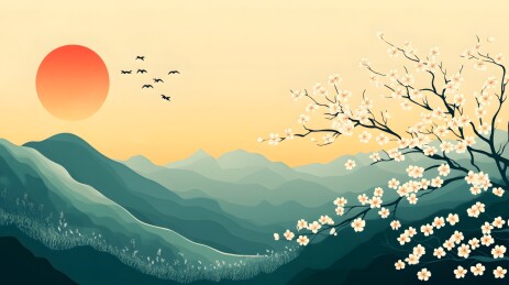 春风中摇曳的梨花