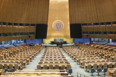 美国纽约联合国总部大楼联合国大会会议厅