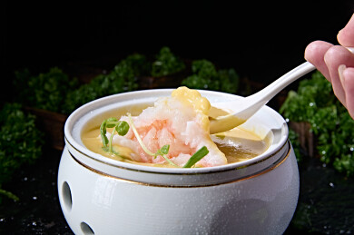 鲜豆糜豆糊豆苗烫鲜虾仁