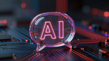 AI科技符号与电路板结合