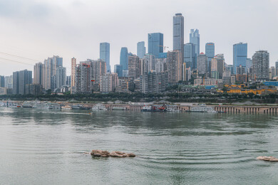 重庆长滨路湖广会馆白象居建筑城景江景
