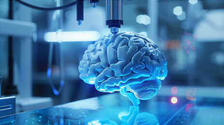 未来脑机接口机器人科技感背景