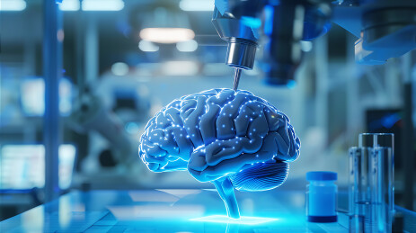 未来脑机接口机器人科技感背景