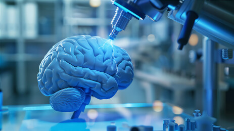 未来脑机接口机器人科技感背景