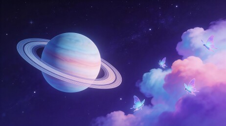 星空飞蝶与土星环