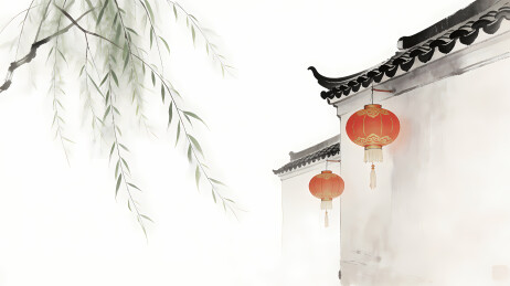 江南檐下灯笼