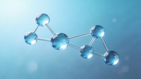 蓝绿分子模型科技感