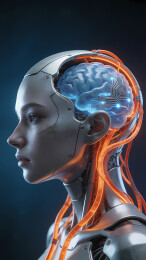 半机械女性侧脸