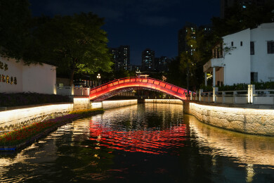 广州永庆坊红桥荔枝湾涌夜景
