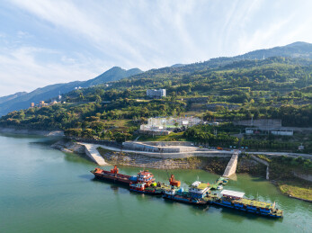湖北恩施巴东县巫峡口航拍