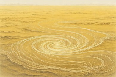 地球黄色大地冥想疗愈视觉黄金螺旋意识图腾