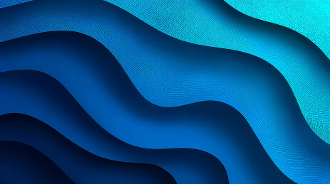 具有光泽3D线条的动态抽象蓝波图案